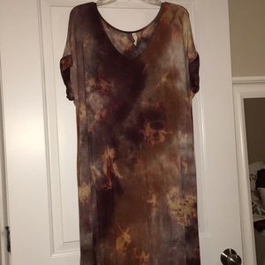 Boho tye dye dress